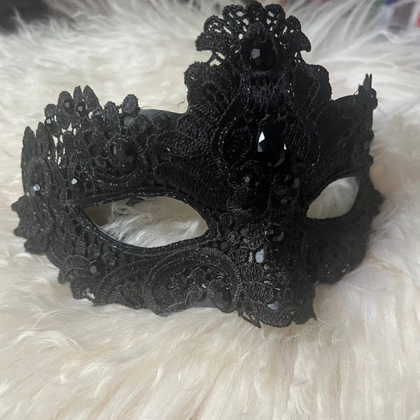 Black Lace Fashion Raindrop Masquerade mask